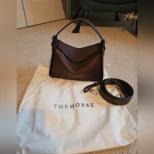 The Horse Brown Leather Crossbody Bag with Removable Strap
